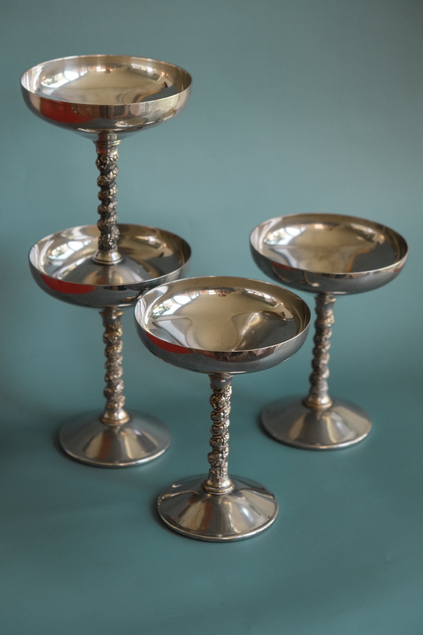 Spanish silver plated coupes