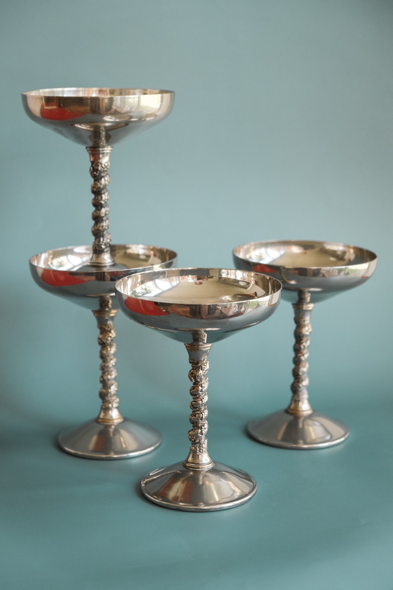Spanish silver plated coupes