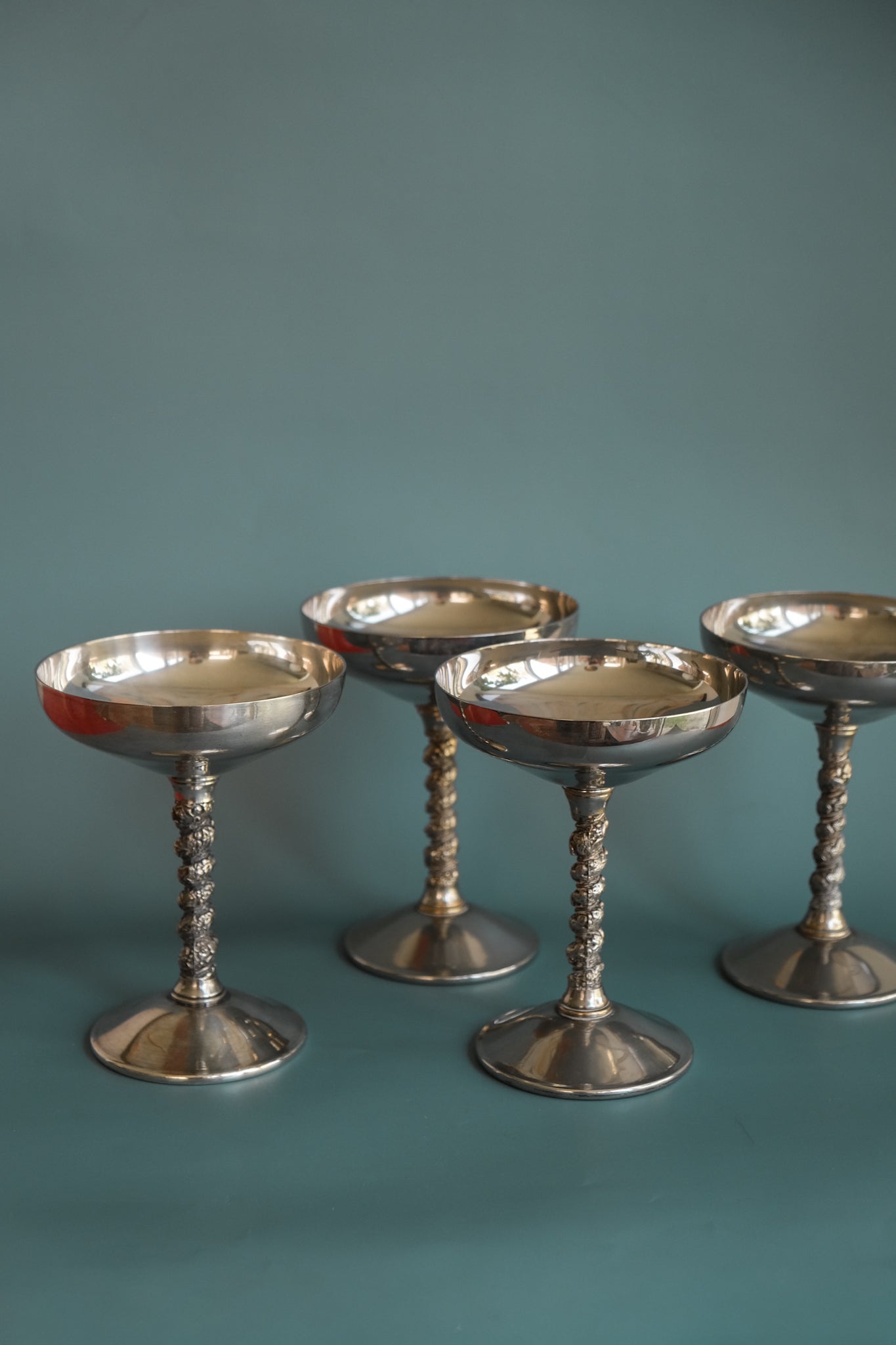 Spanish silver plated coupes
