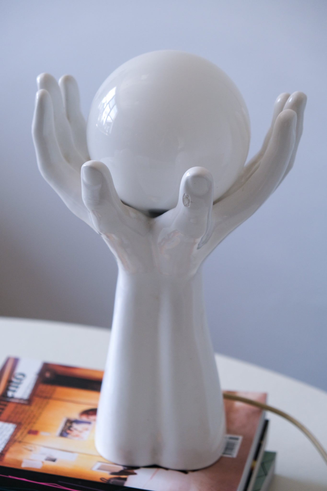 1980's ceramic hand lamp