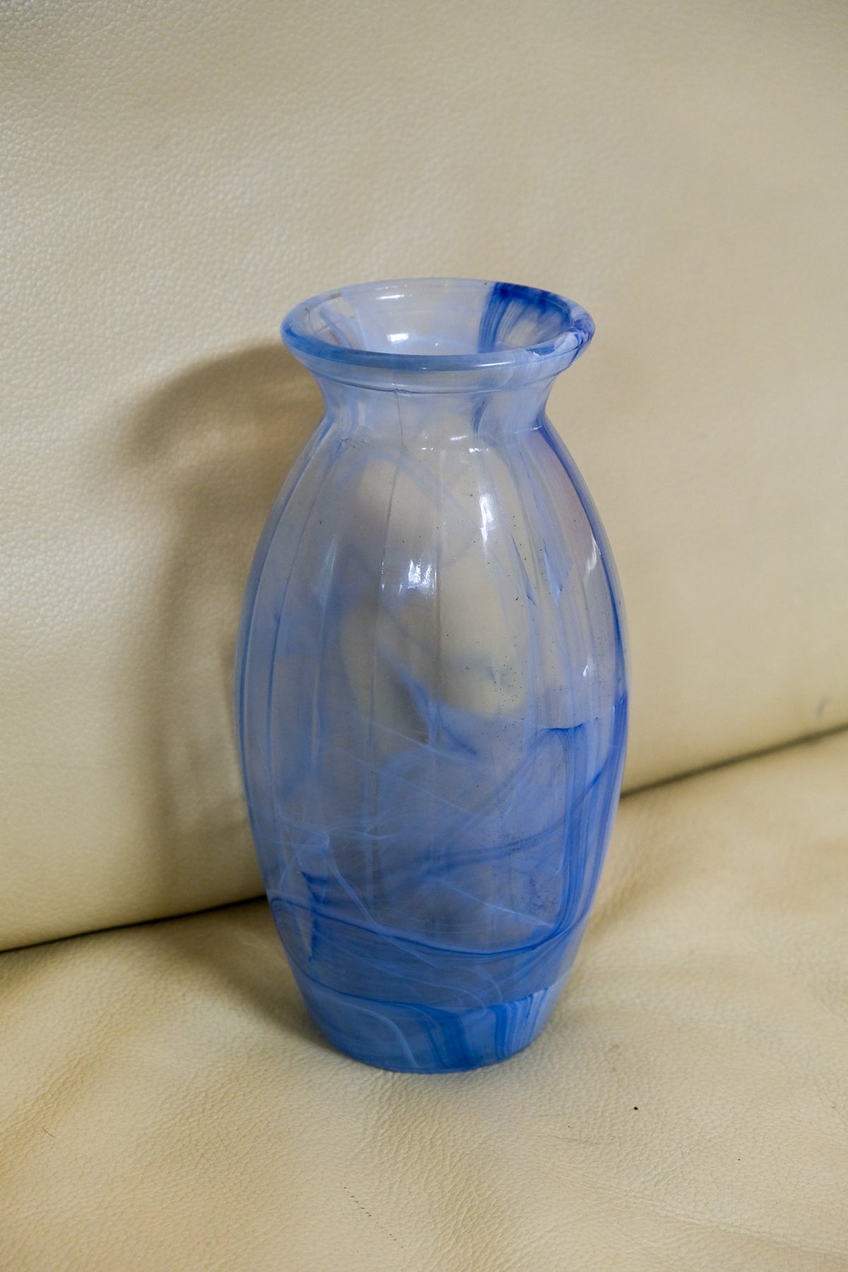 Blue glass vase