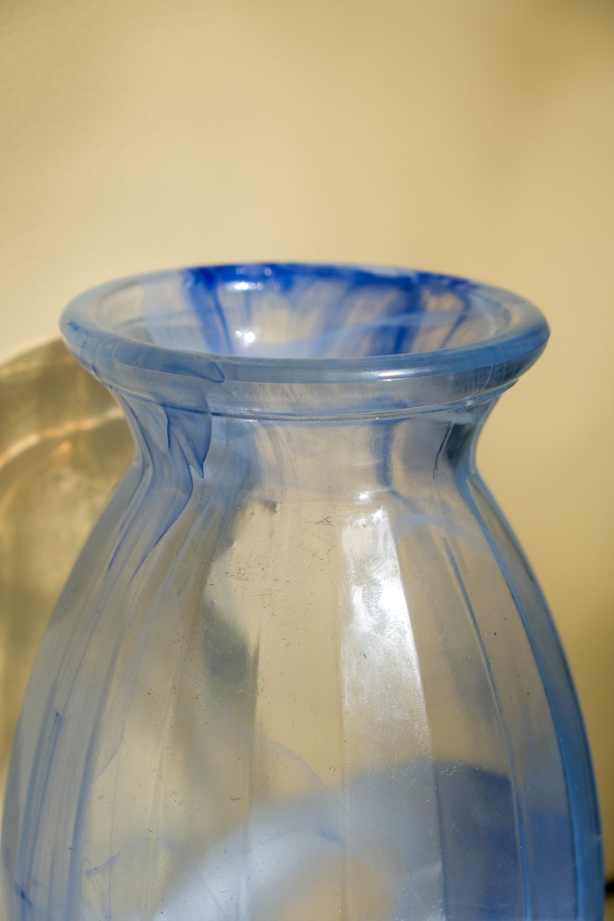 Blue glass vase