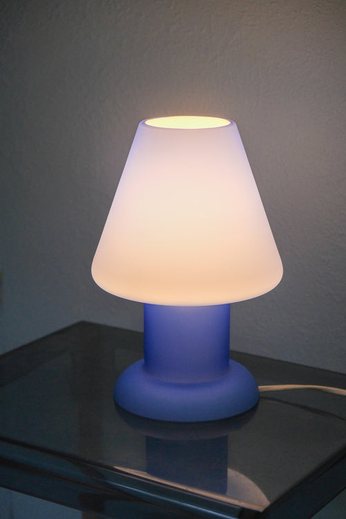 Blue Murano glass mushroom lamp by Puntoluce