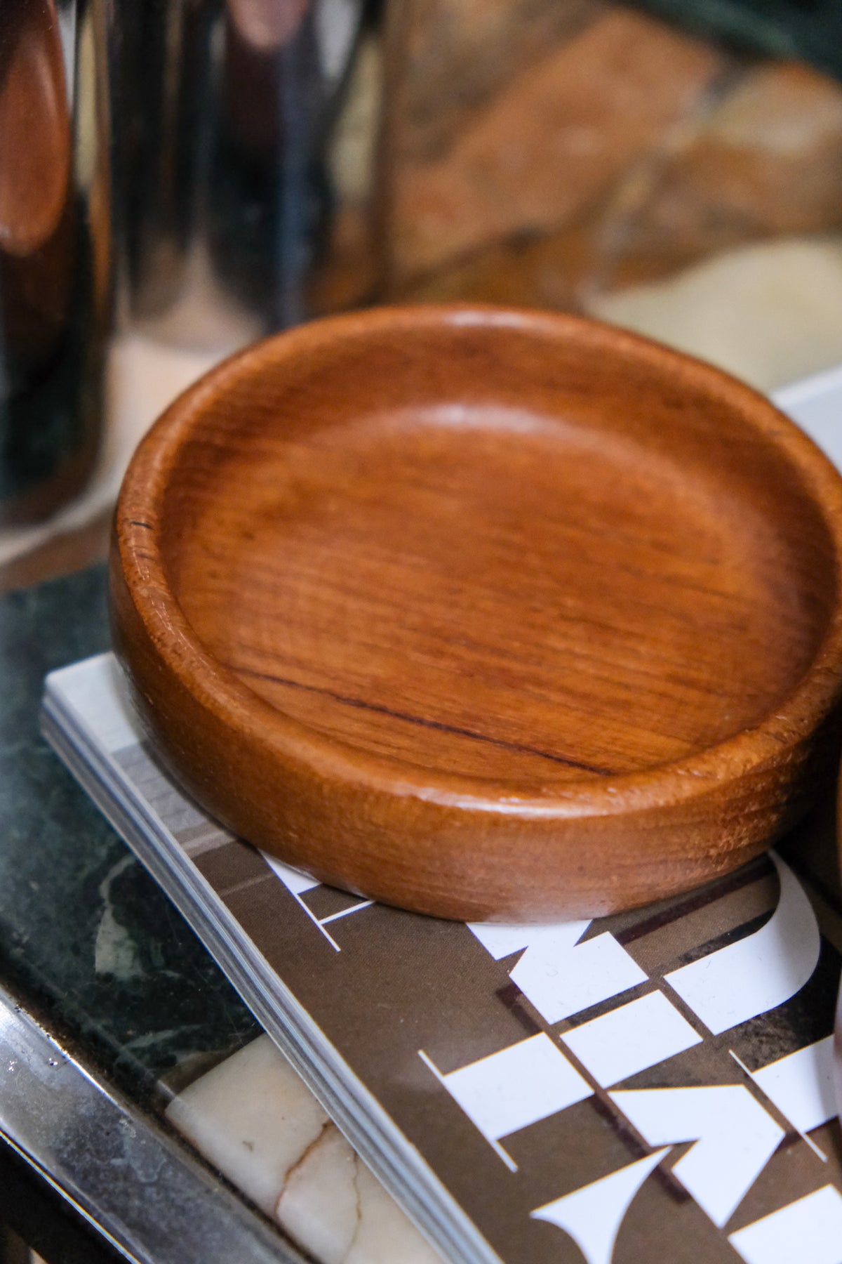 Teak wood bowls - Set of five