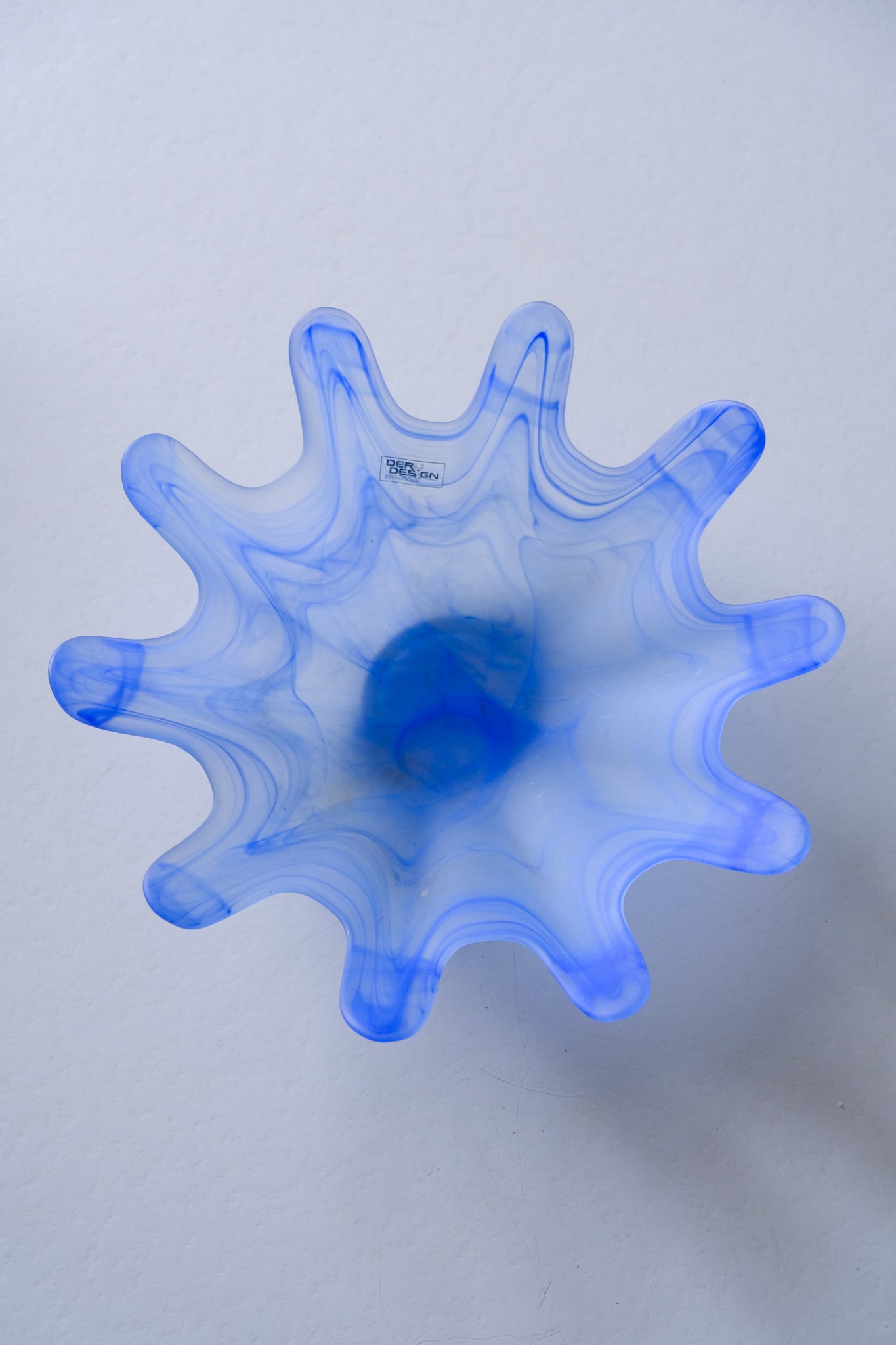 Blue glass bowl