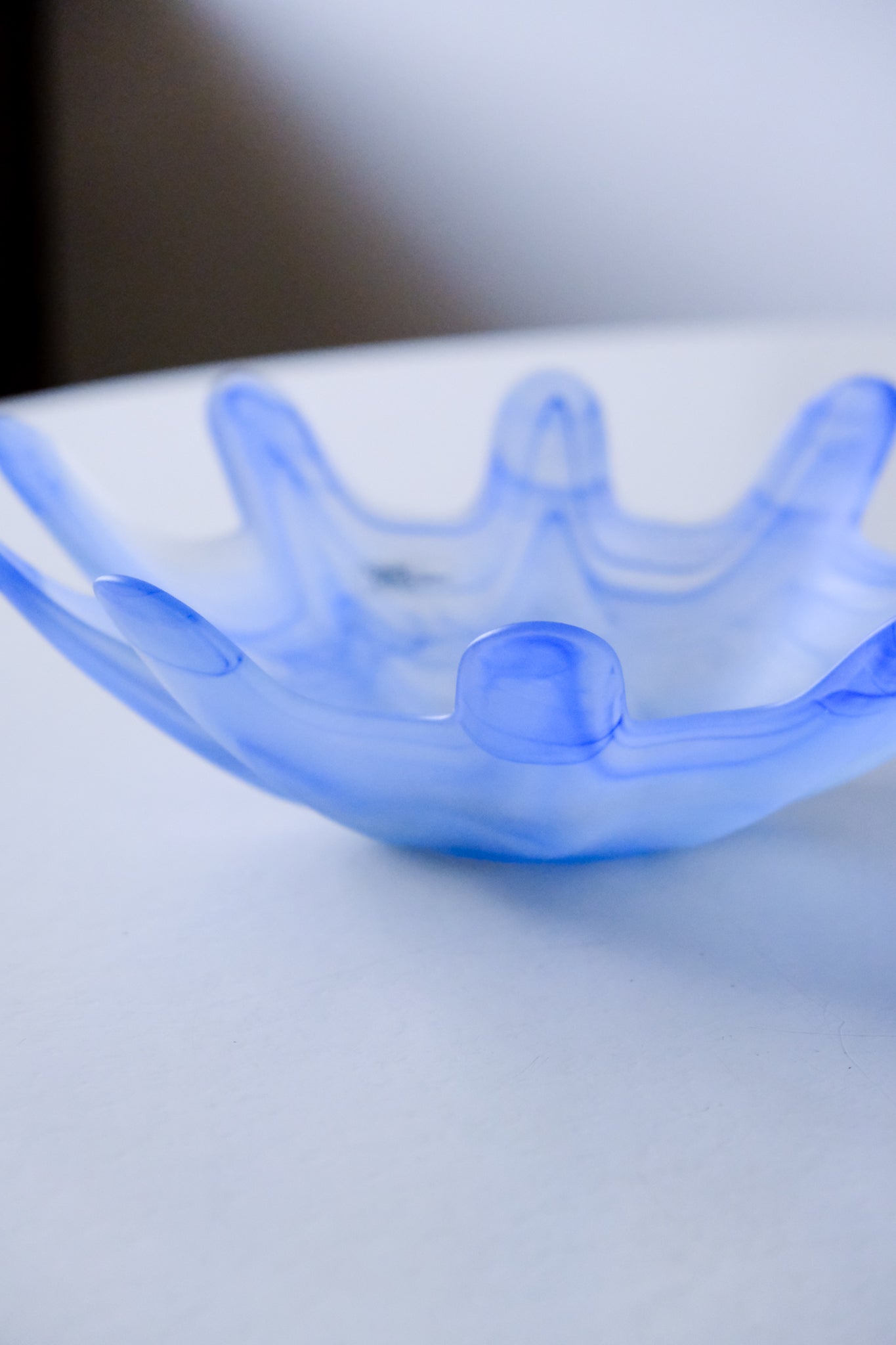 Blue glass bowl