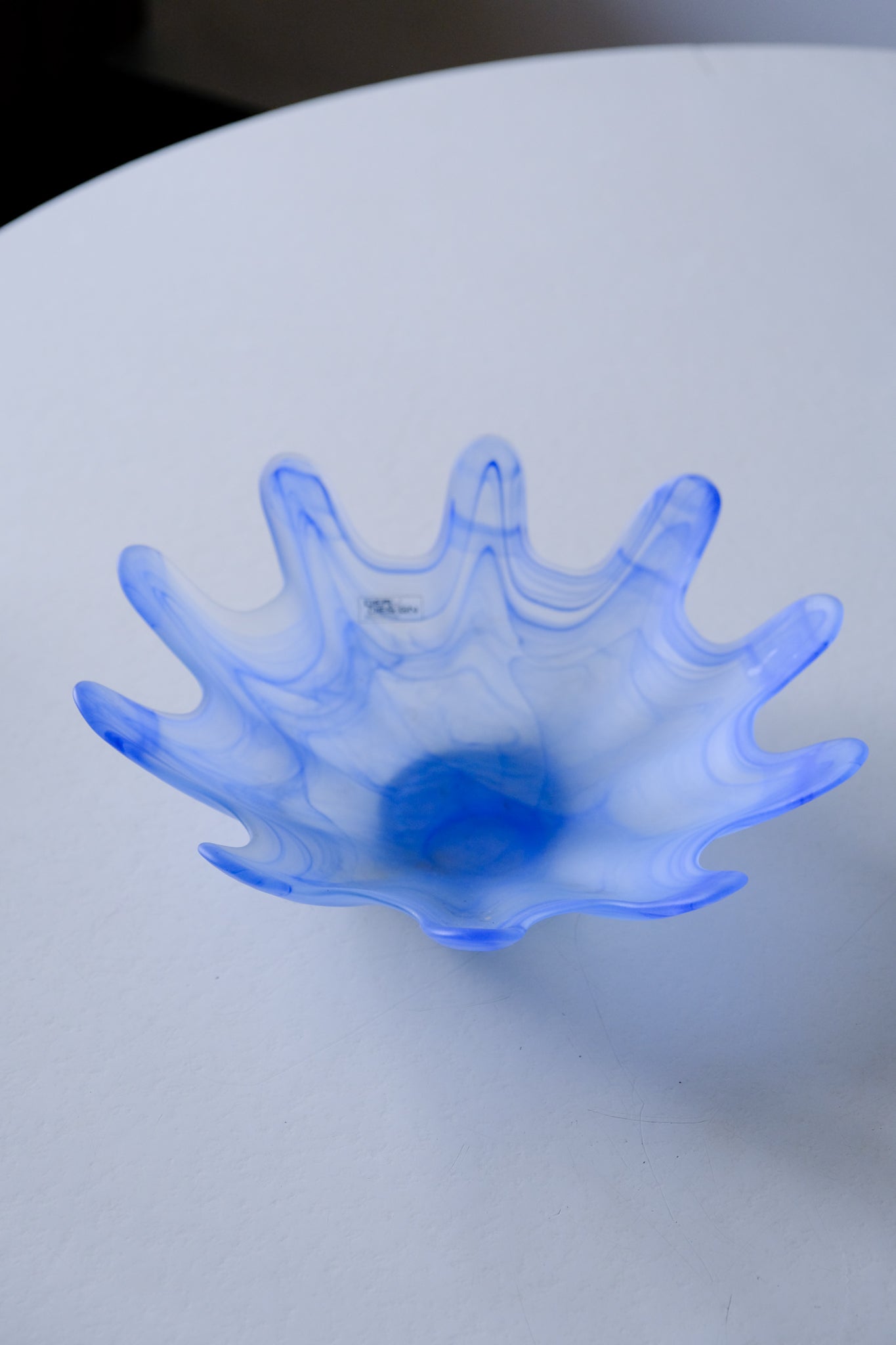 Blue glass bowl