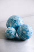 Set of three decorative mosaique balls