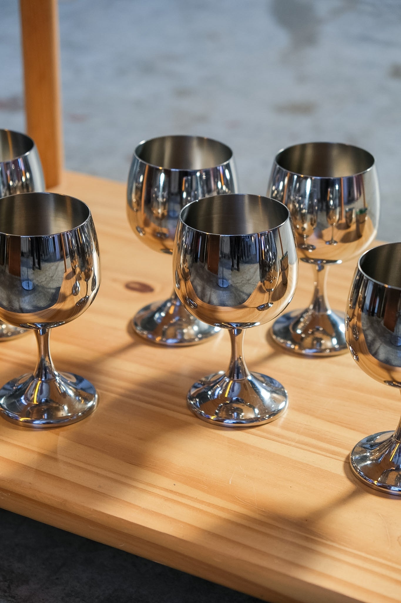 Stainless steel goblets