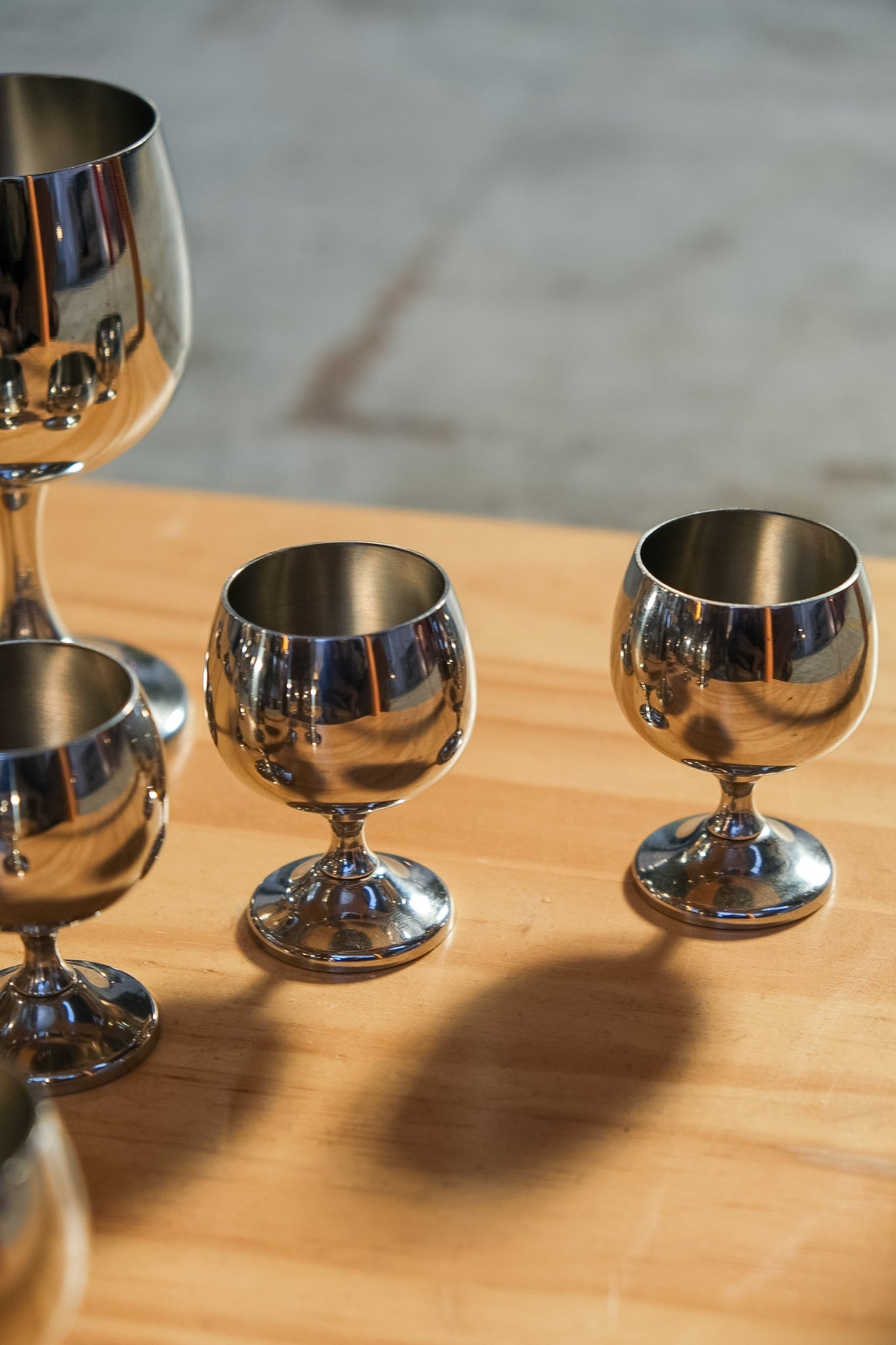 Stainless steel goblets