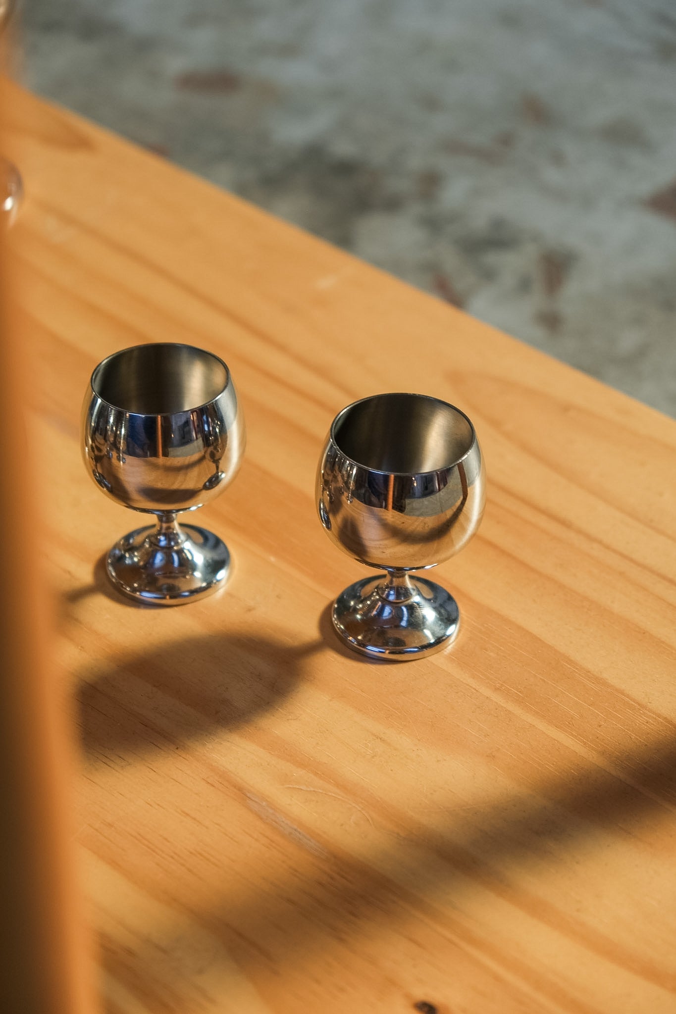 Stainless steel goblets