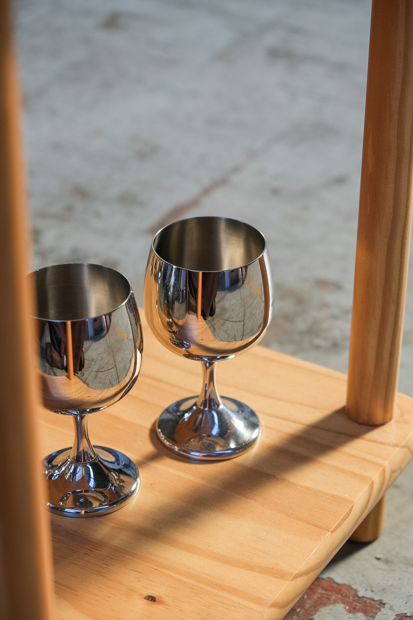 Stainless steel goblets