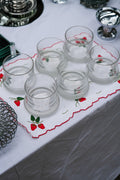 Set of six tumblers with a frosted base