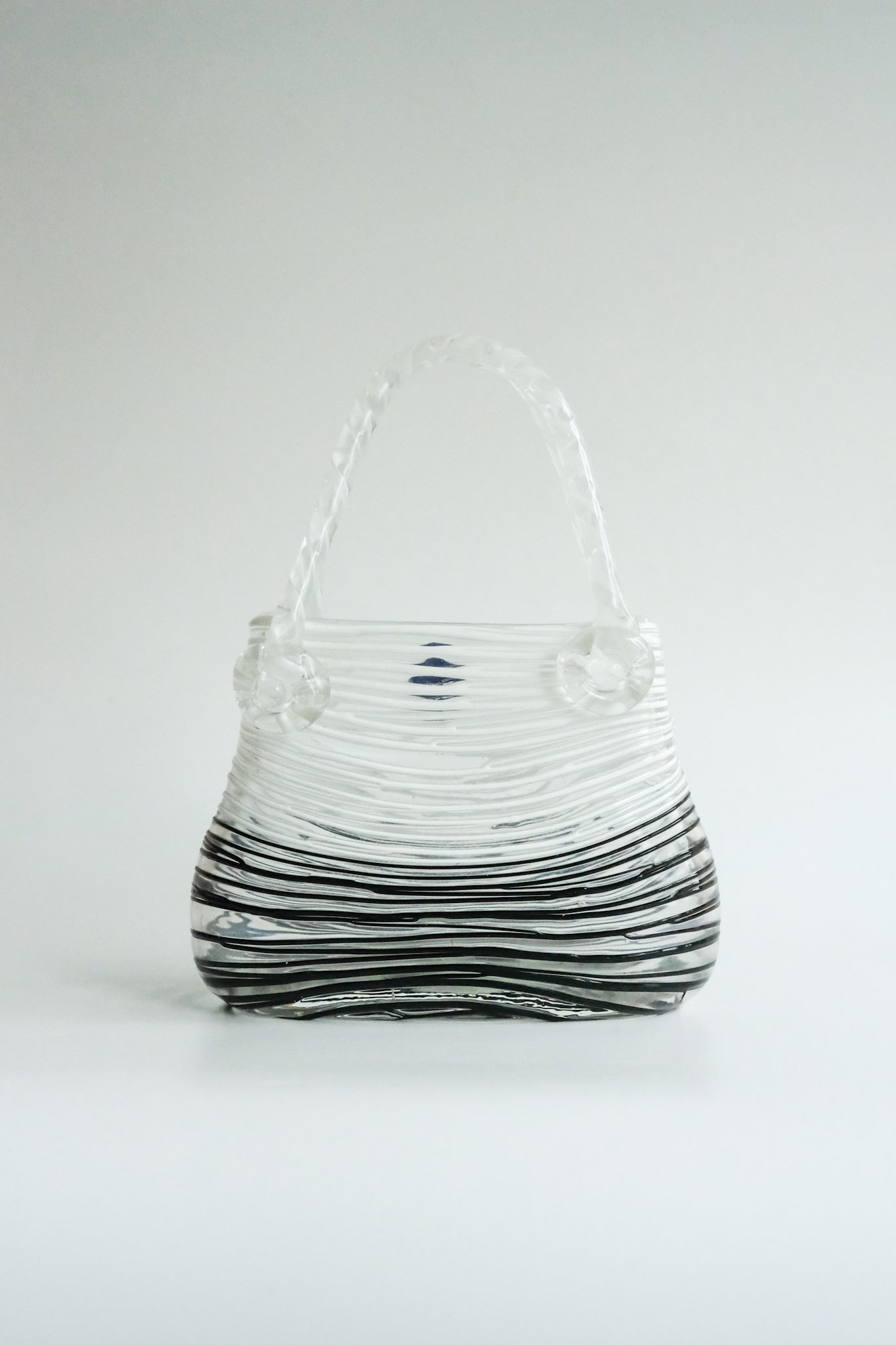 Glass purse vase