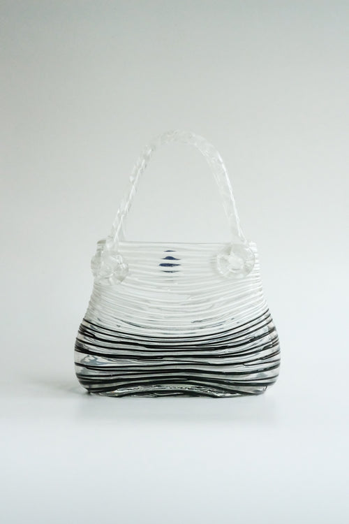 Glass purse vase