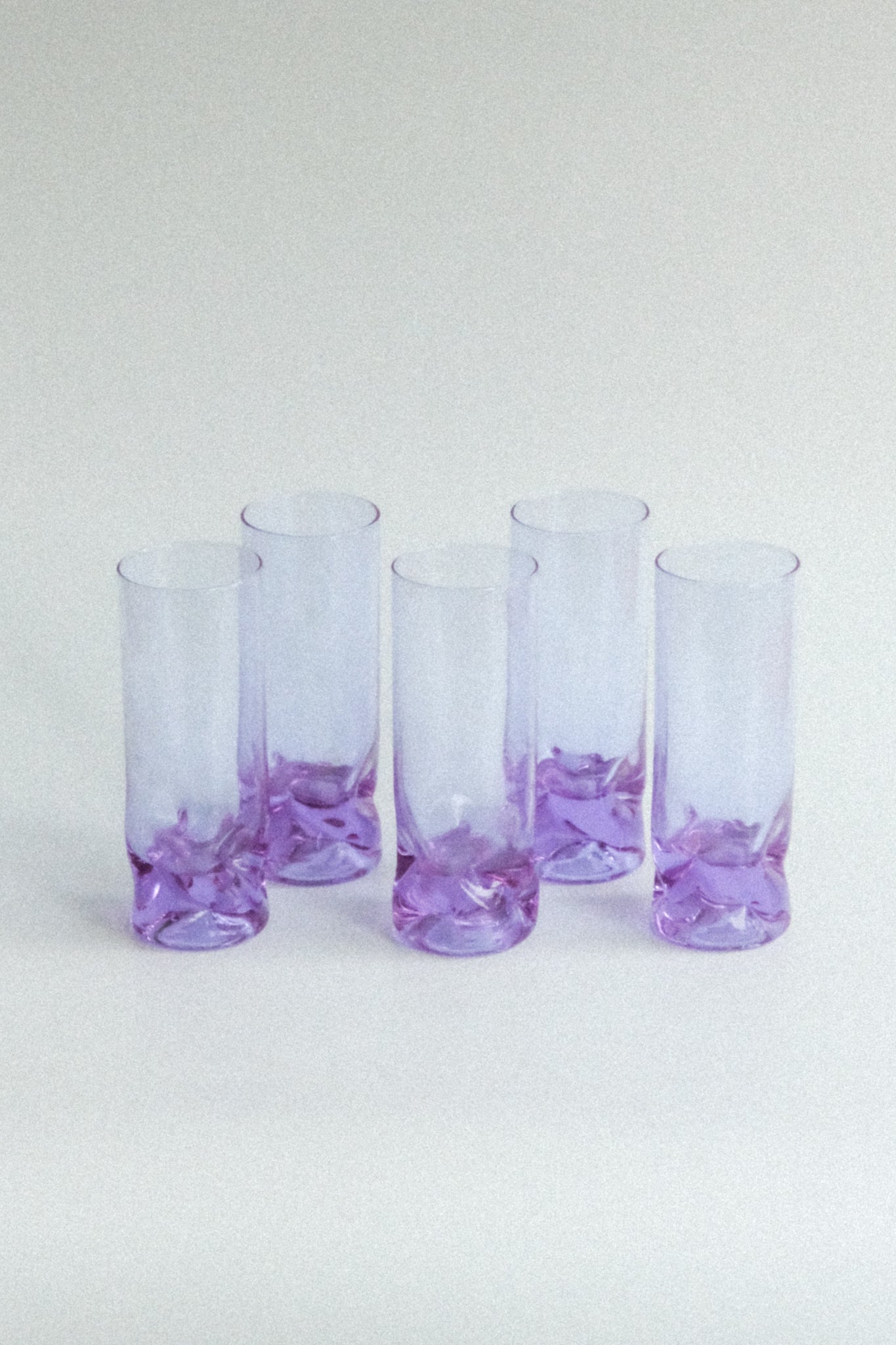 Set of five alexandrite glasses