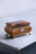 Alabaster box on lion paw feet
