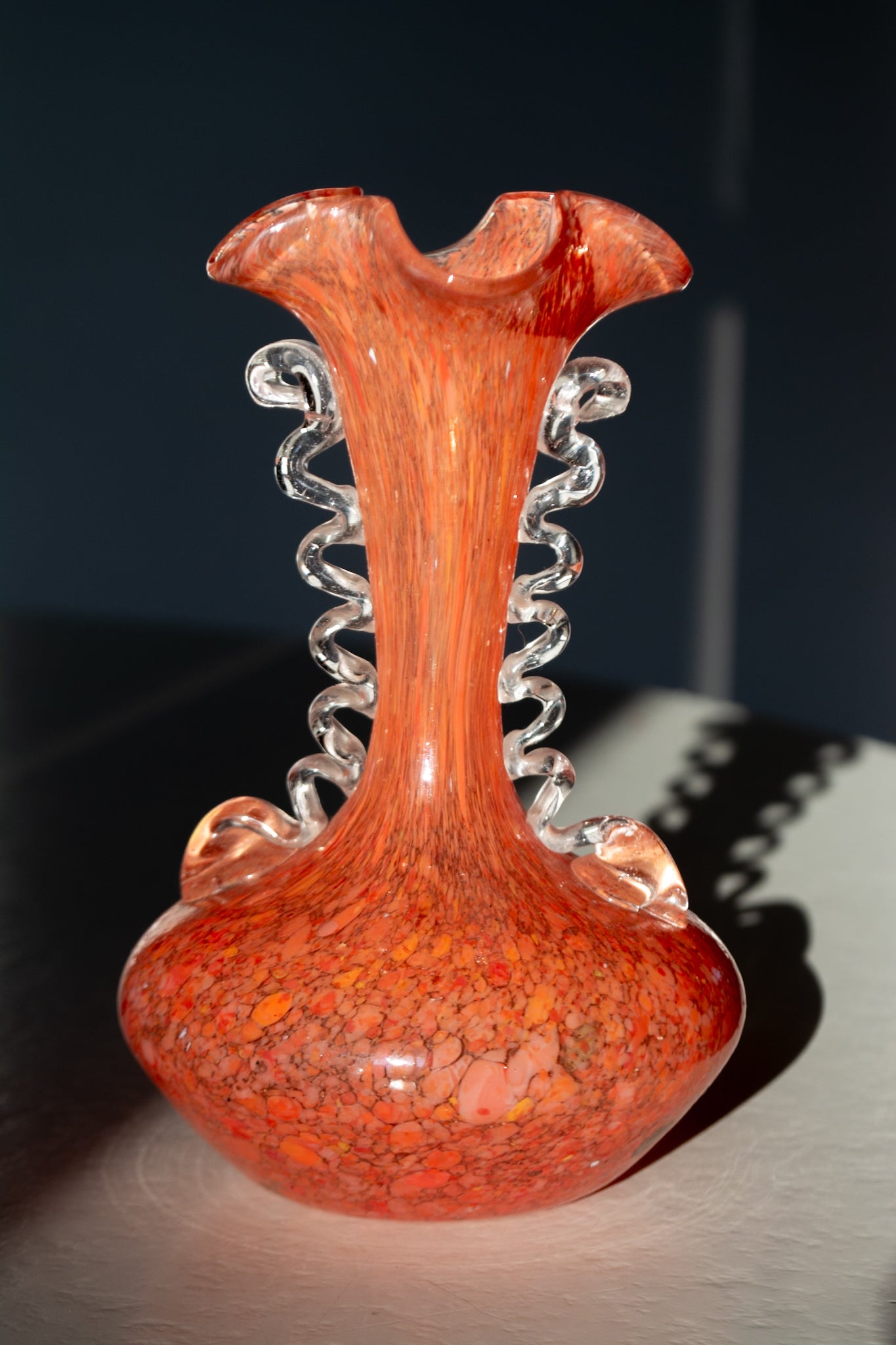 Glass art vase