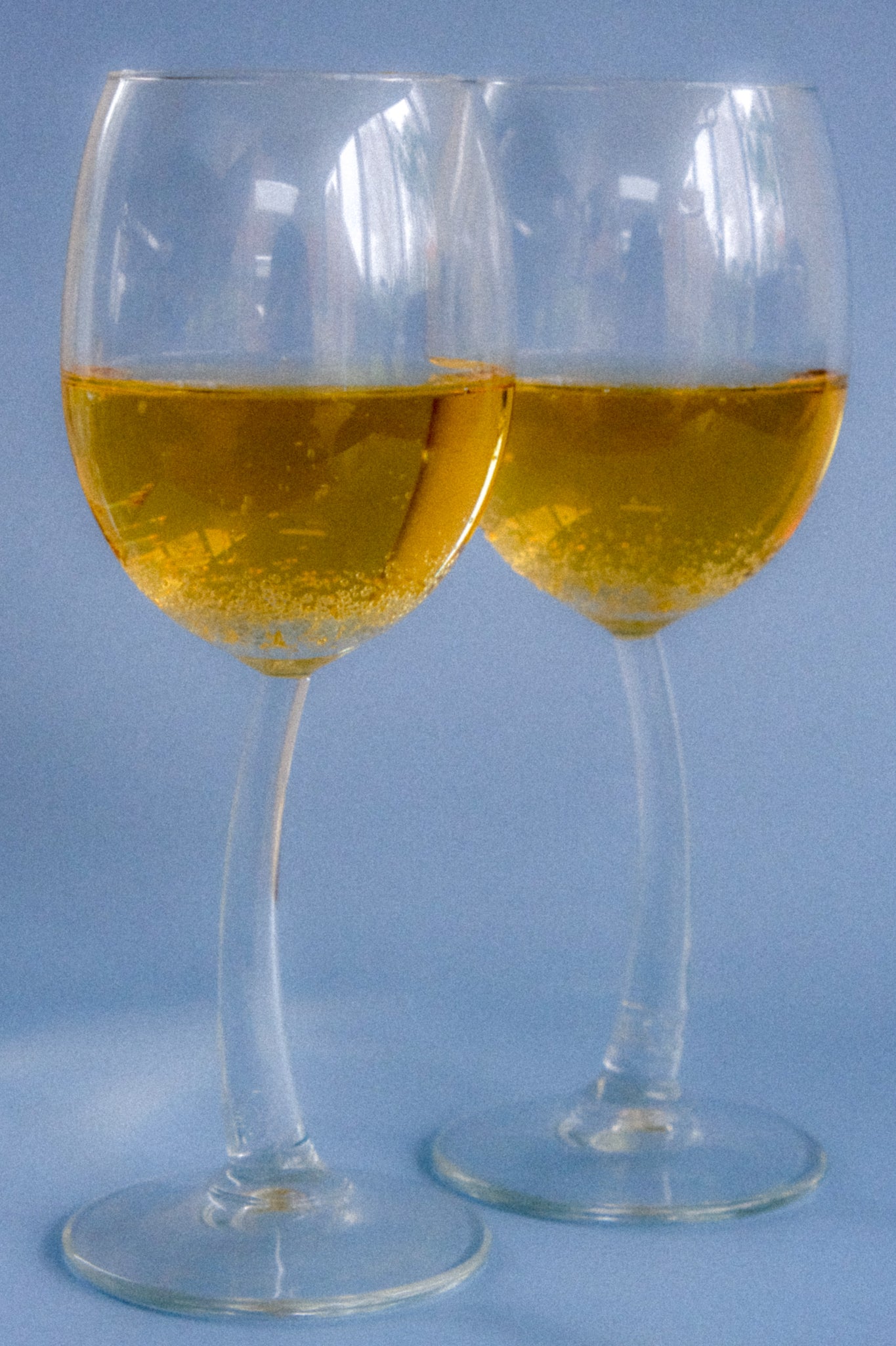 Bent stem wine glasses - set of two