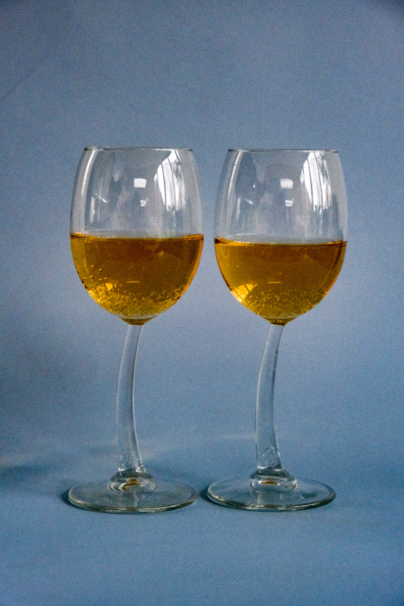 Bent stem wine glasses - set of two