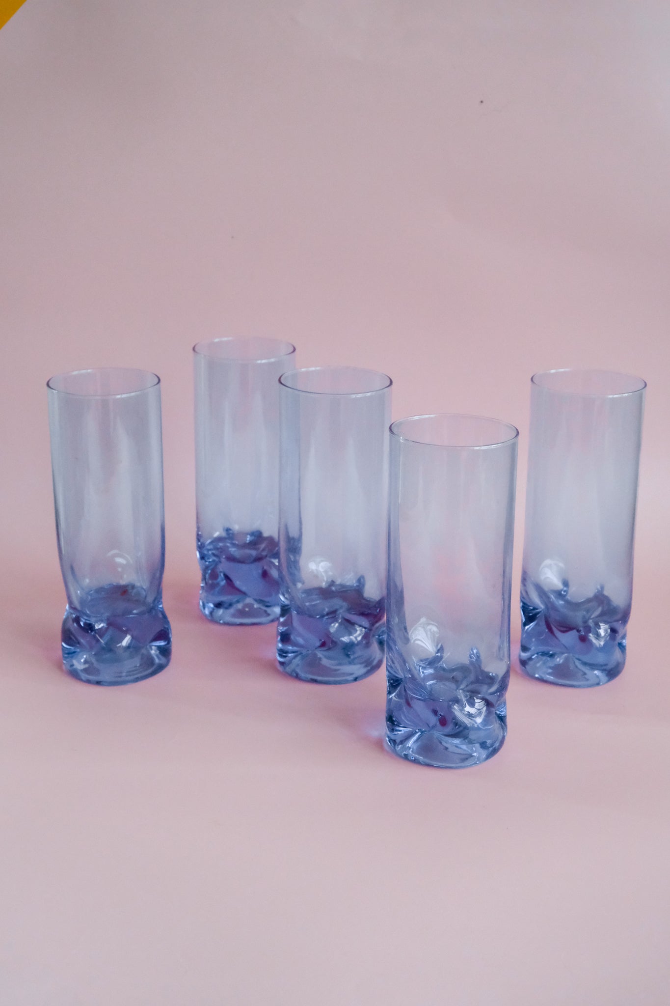 Set of five alexandrite glasses