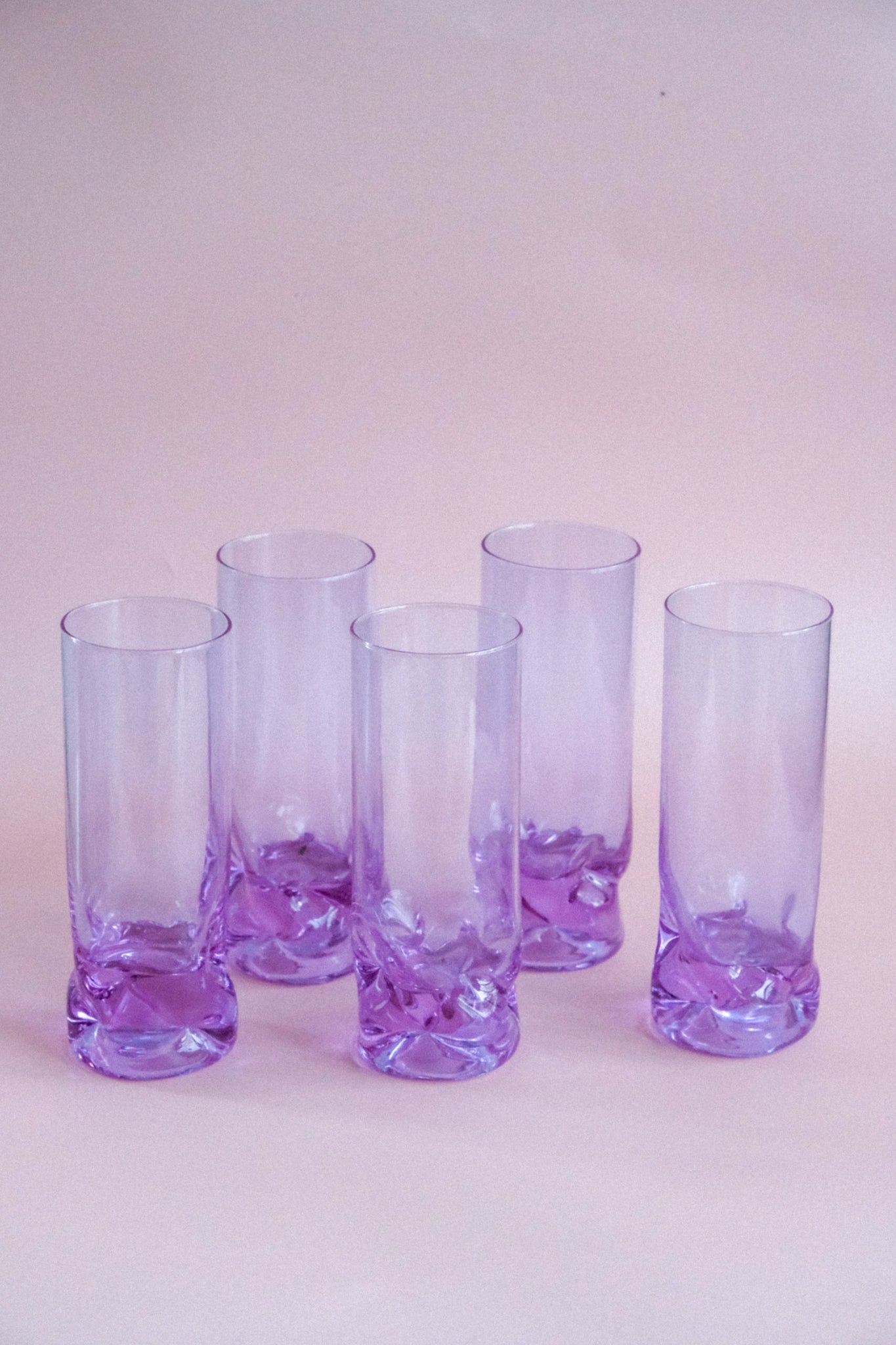 Set of five alexandrite glasses