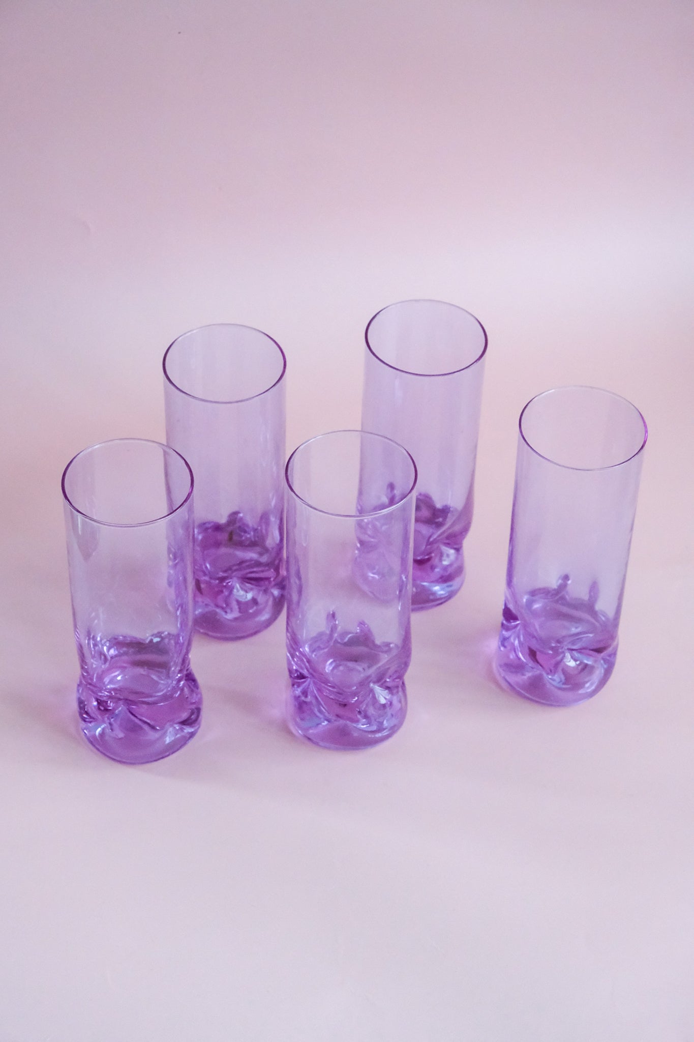 Set of five alexandrite glasses