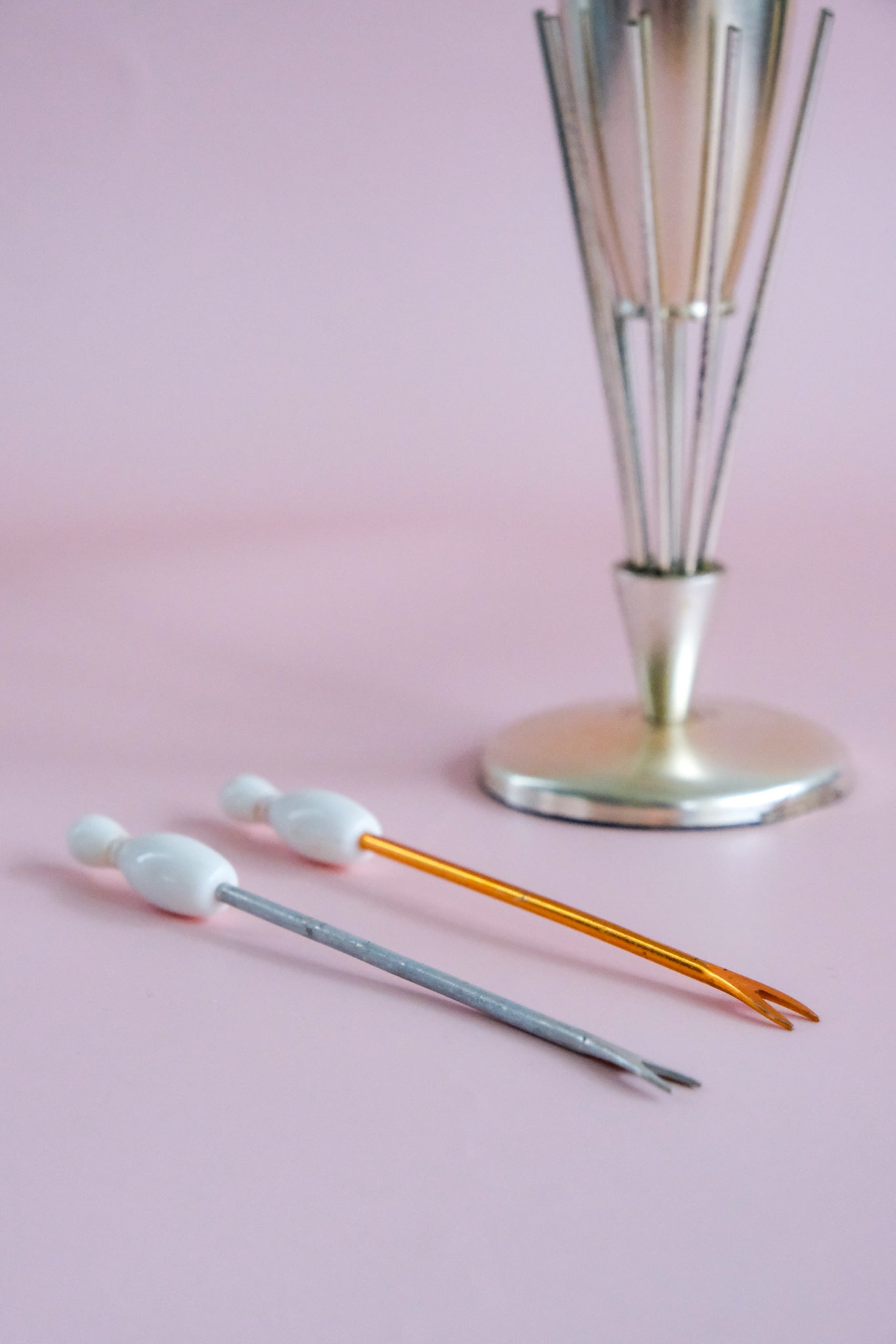 Bowling pin cocktail sticks