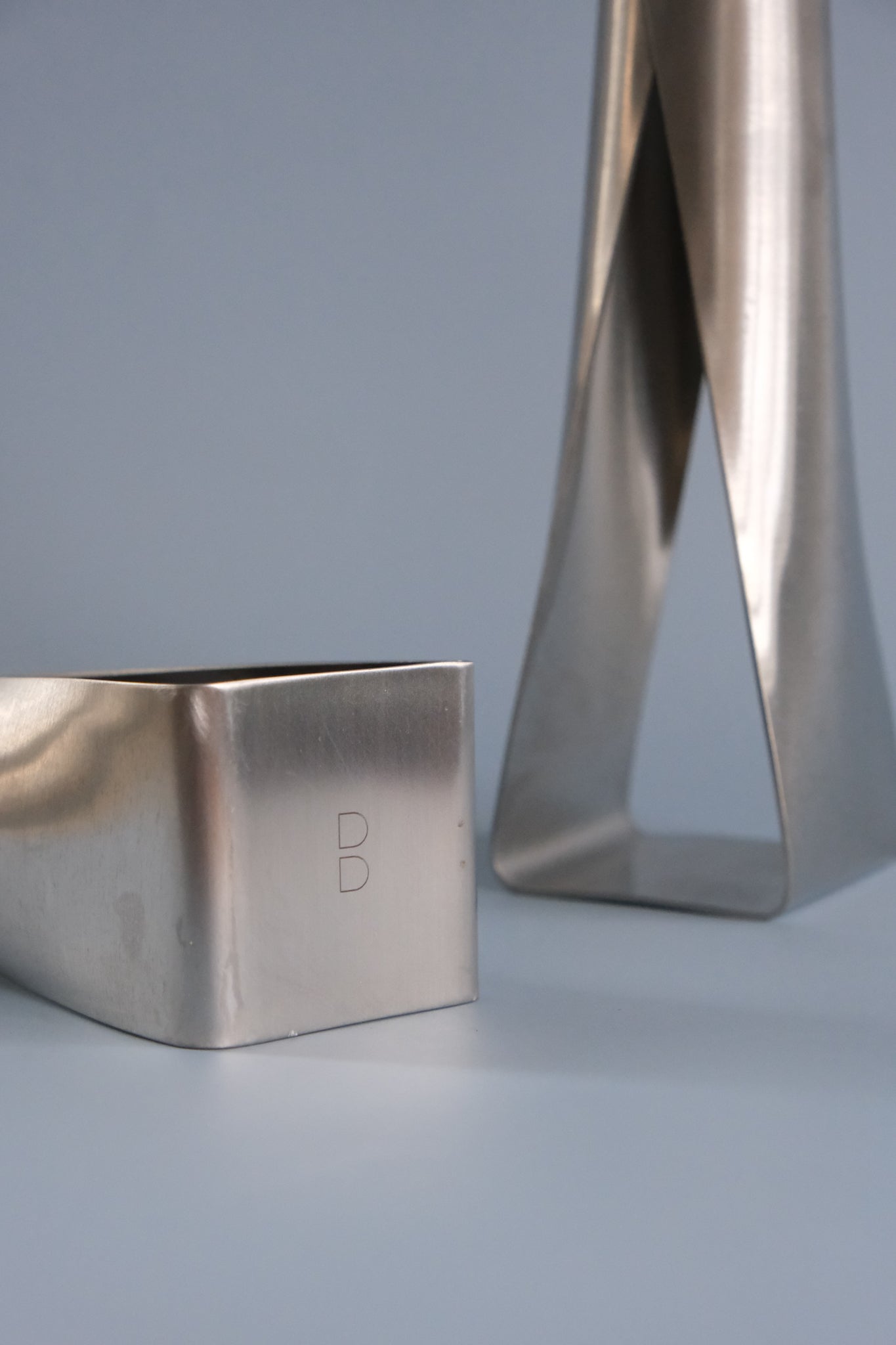 Set of two modern candle holders
