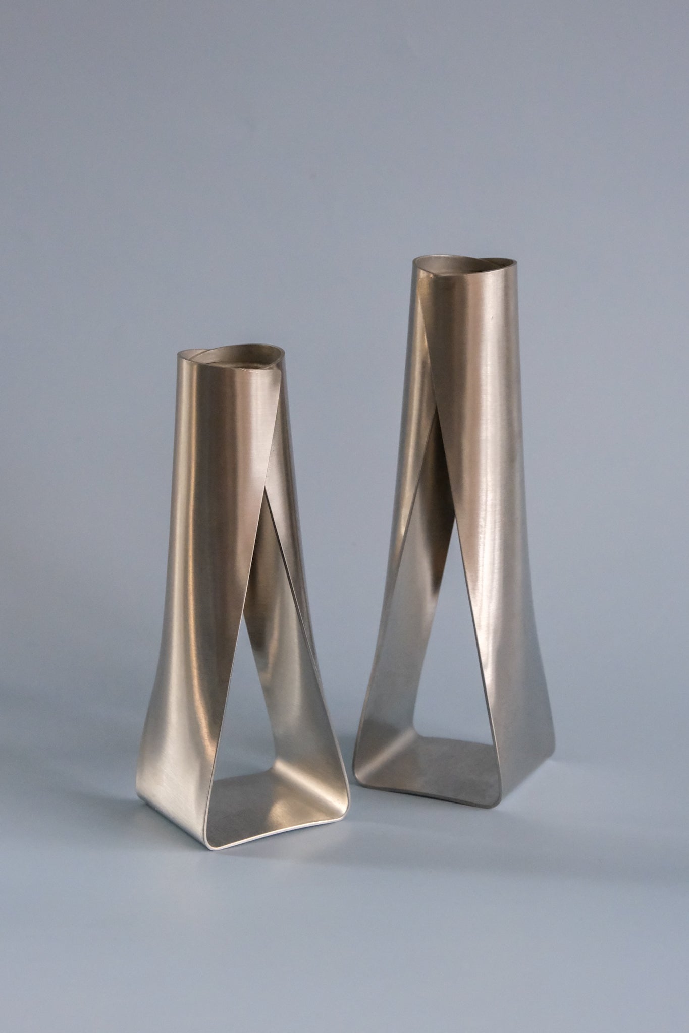 Set of two modern candle holders