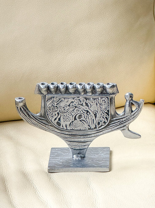 Menorah sculpture by Donald Drumm