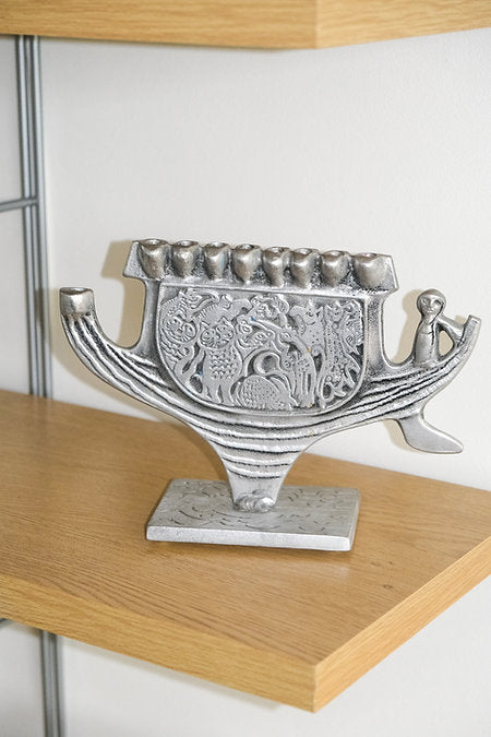 Menorah sculpture by Donald Drumm