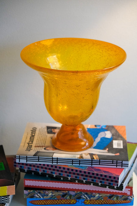 Handblown glass vase