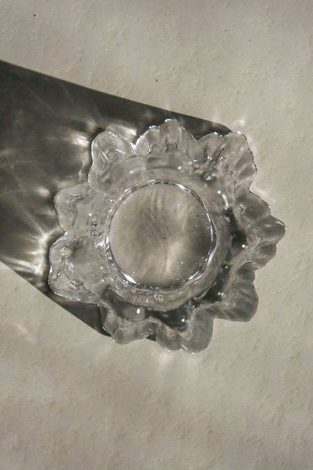 Volcano tea light holder by Nybro Sweden