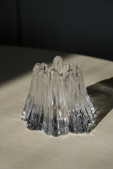 Volcano tea light holder by Nybro Sweden